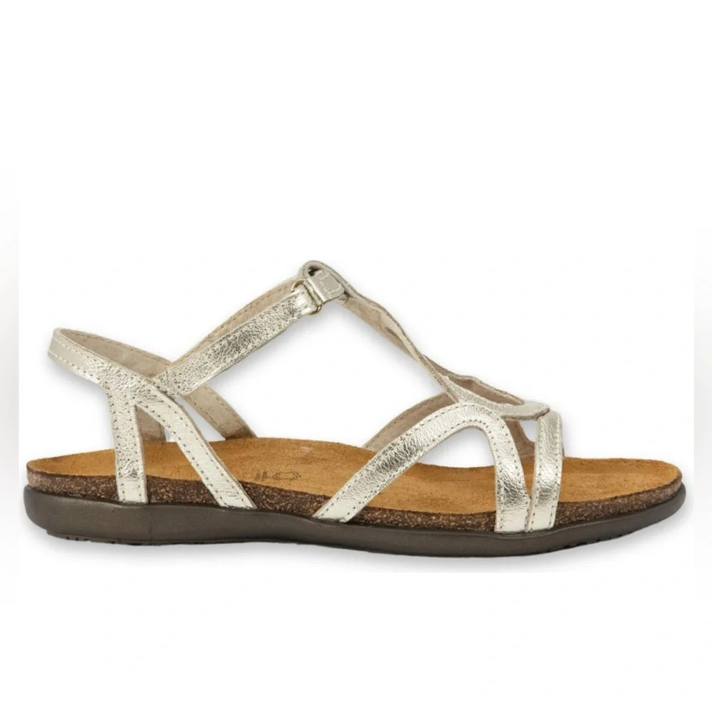 NAOT DORITH RADIANT GOLD LEATHER SANDALS 37 6 - Picture 3 of 10